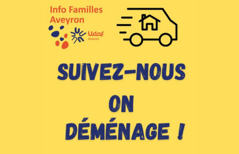 Le 7 juin – la permanence Info Familles Aveyron déménage        