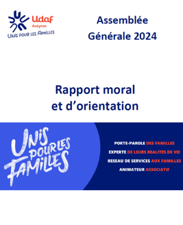 Rapport moral et d'orientation 2024 de l'Udaf de l'Aveyron.