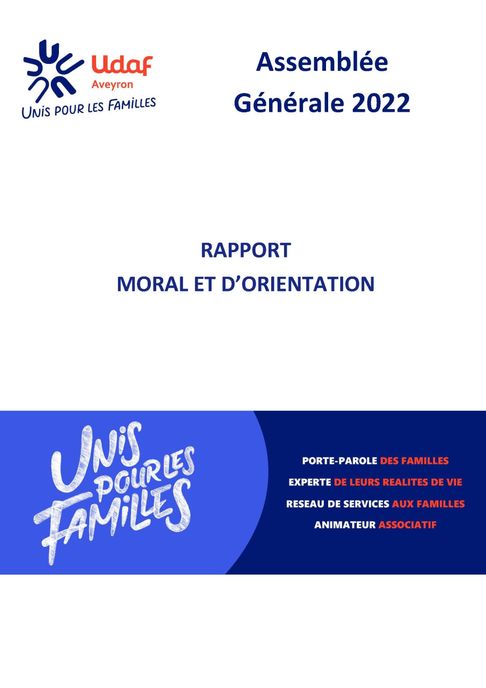 Rapport moral et d’orientation - Udaf 12 Aveyron